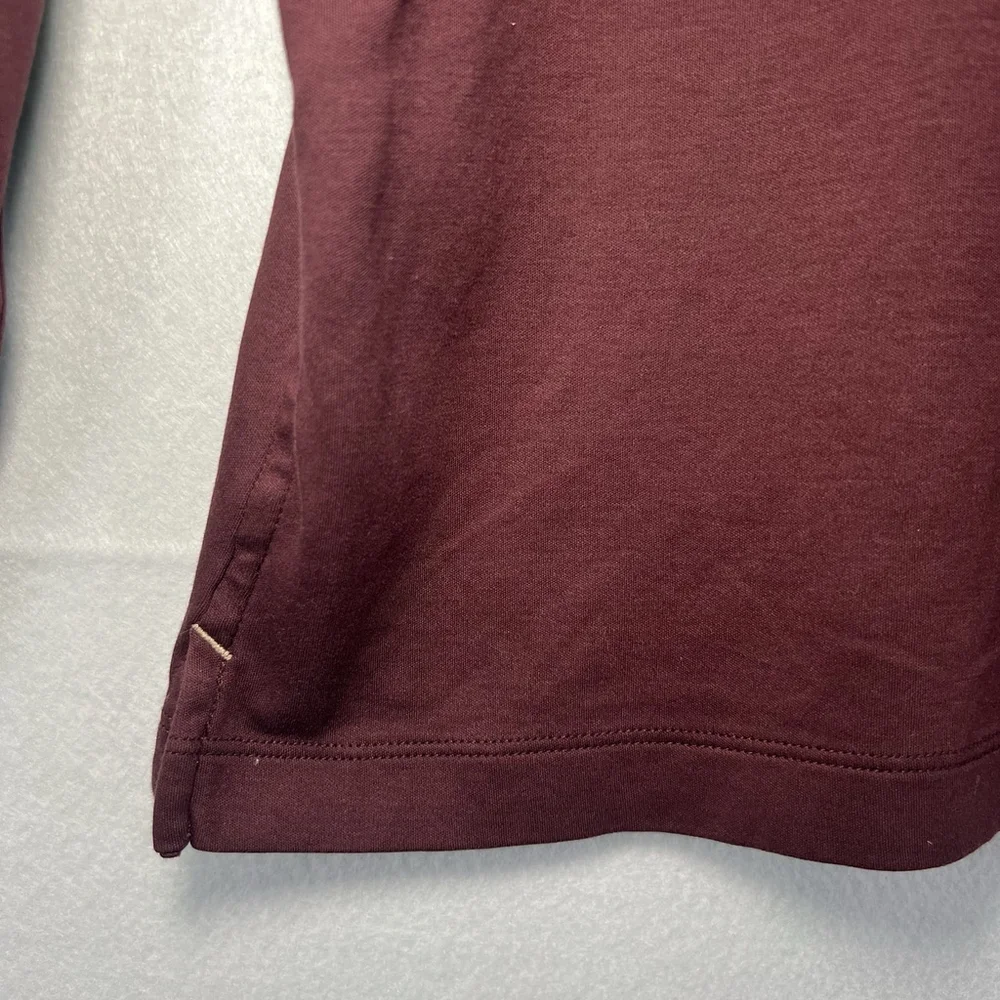 Banana Republic Mens Luxe Touch Performance Long Sleeve Burgundy Size M Preppy